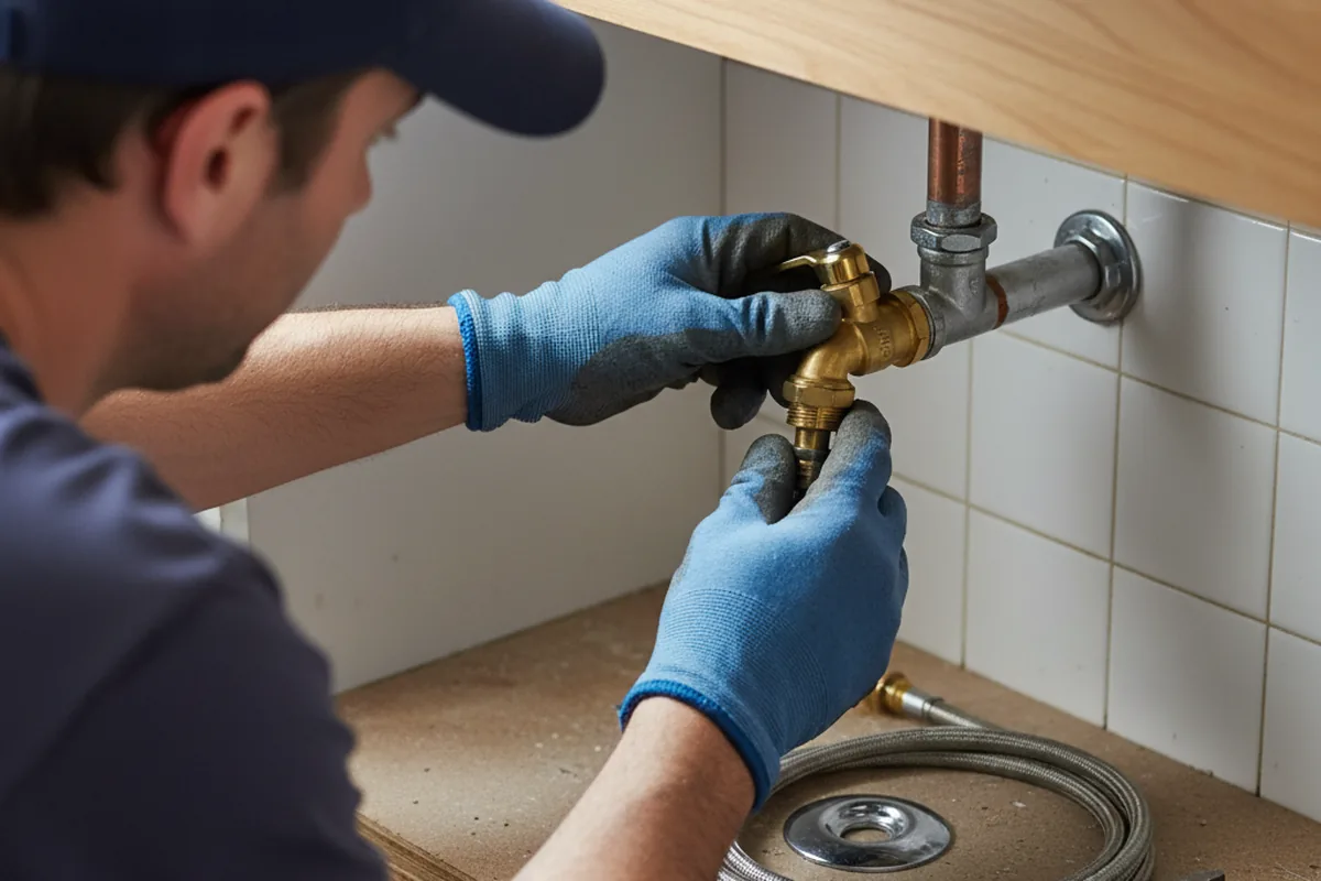 Shutoff valve and fitting work during Repiping in Iowa